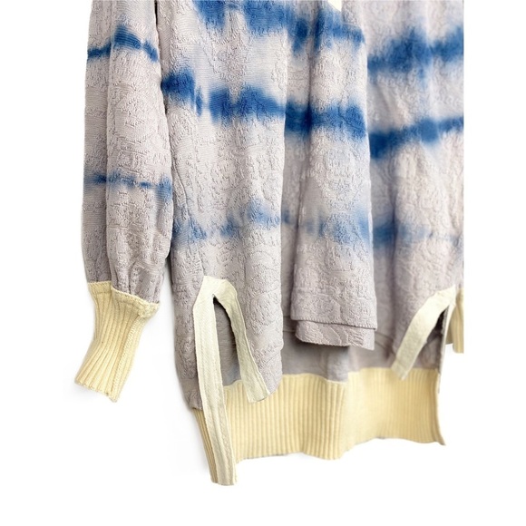Free People Sunrise Polo Henley Pullover Sweater Lavender Tie Dye - Size S - Picture 5 of 9